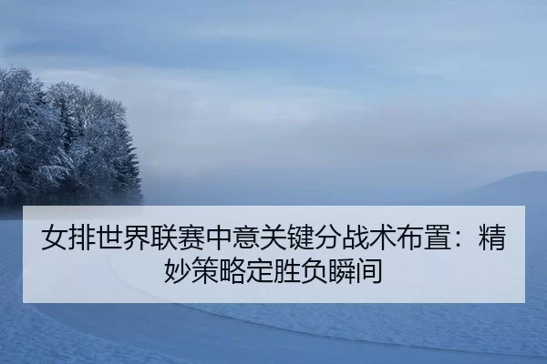 女排世界联赛中意关键分战术布置：精妙策略定胜负瞬间